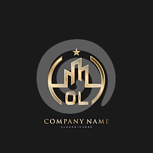 Initial Letter Real Estate Luxury house Logo Vector for Business, Building, Architecture