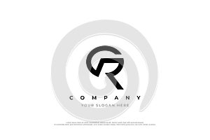 Initial Letter RG or GR Monogram Logo Design