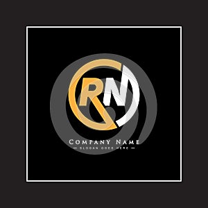 Initial Letter RN Logo - Simple Business Logo photo