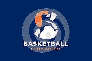 Initial letter S basketball logo icon. basket ball logotype symbol,