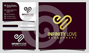 Initial Letter S Infinity Love modern logo design vector Illustration, business card template