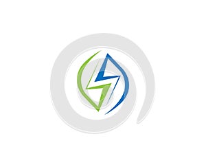 Initial Letter S And Lighting bolt Flash Logo Design
