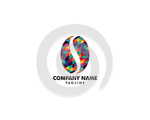 Initial Letter S Mosaic Logo Icon Design Template Elements