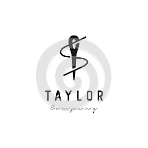 Initial letter S with Sewing needle icon