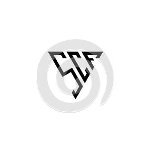 Initial letter SCF logo vector