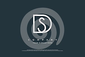Initial Letter SD Logo or DS Logo Design