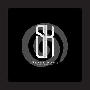 Initial Letter SK Logo - Minimal Business Logo