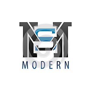 Initial letter SMH HSM MHS logo concept design. Symbol graphic template element photo