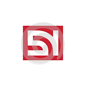 Initial letter SN logo vector design template