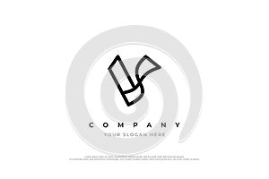 Initial Letter SV or VS Logo Design