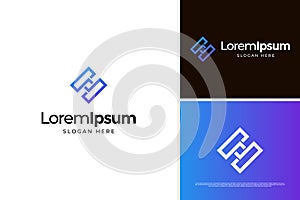 Initial letter T H logo. Combination letter T and H logo mark design logotype