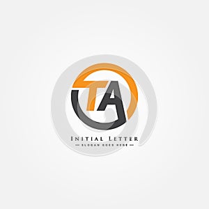 Initial Letter TA Logo - Simple Business Logo for Alphabet T and A