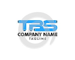 Initial letter TBS plumbing pipe logo template vector icon illustration design