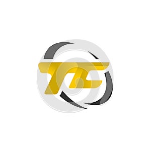Initial letter tc logo design template photo