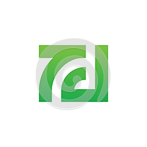 Initial letter TD or 7D logo icon design, square shape monogram illustration