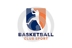 Initial letter U basketball logo icon. basket ball logotype symbol,