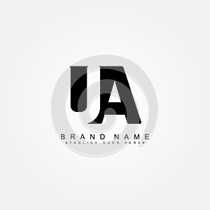 Initial Letter UA Logo - Simple Business Logo