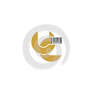 Initial letter UC logo design vector for unique code