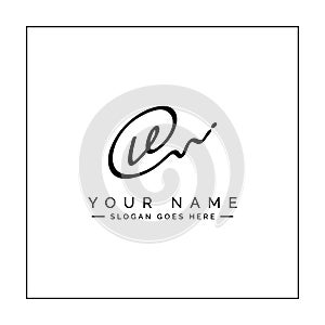 Initial Letter V Logo - Handwritten Signature Logo for Business Name With Alphabet V