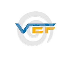 Initial Letter VEF Logo Template Design