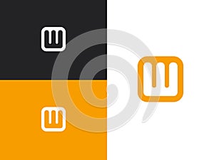 Initial letter W logo design template elements