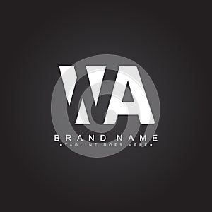 Initial Letter WA Logo - Simple Business Logo