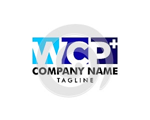 Initial letter WCP cross plus medical logo icon design template elements