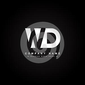 Initial Letter WD Logo - Minimal Business Logo