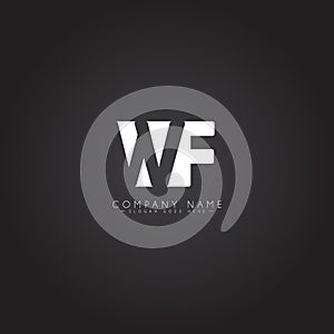 Initial Letter WF Logo - Simple Business Logo for Alphabet W and F