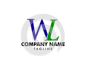 Initial Letter WL Logo Template Design photo