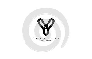 Initial Letter X Linear Outline Logogram