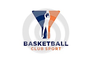 Initial letter Y basketball logo icon. basket ball logotype symbol,