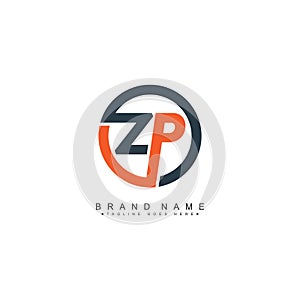 Initial Letter ZP Logo, Simple Alphabet Logo