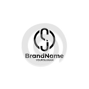 Initial Letters J and S logo Design Vector