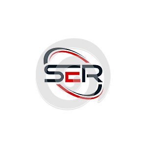Initial letters SER logo vector