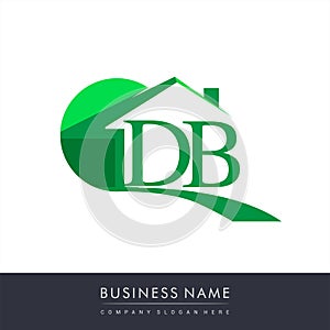 initial logo DB with house icon, business logo and property developer