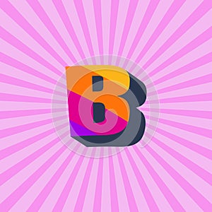 Initial logo with sunbrust vector image