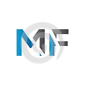 Initial MF letter Logo vector Template. Abstract Letter MF logo Design. Minimalist Linked Letter Trendy Business Logo Design