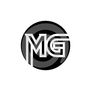 Initial MG letter Logo vector Template. Abstract Letter MG logo Design. Minimalist Linked Letter Trendy Business Logo Design
