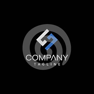 SH letter initial logo design strong and modern