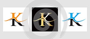 Initial Monogram Letter K Logo Design. K Logotype Vector Template