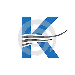 Initial Monogram Letter K Logo Design. Modern K Logotype Vector Template