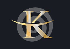 Initial Monogram Letter K Logo Design Vector. K logo design vector template