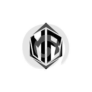 Initial MR logo design with Shield style, Logo business branding