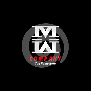 Initial MW WM Simple Monogram Logos