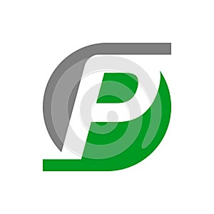 Initial P Lettermark Symbol Design