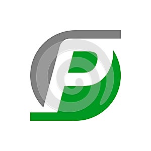Initial P Lettermark Symbol Design photo