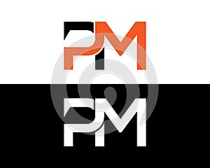 Initial PM Letter Logo Design photo