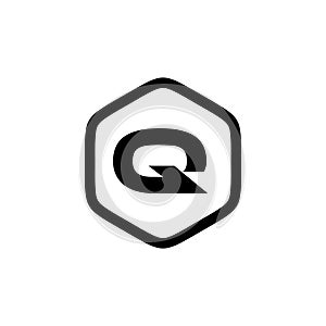 Initial Q hexagon logo vector template