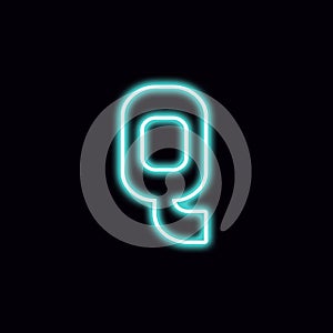 Initial Q logo design, Initial Q logo design with neon style, Logo for game, esport, initial gaming, community or business.